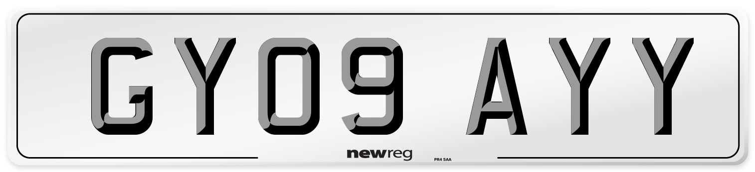 GY09 AYY Number Plate from New Reg